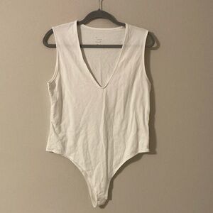 White Sleeveless Bodysuit